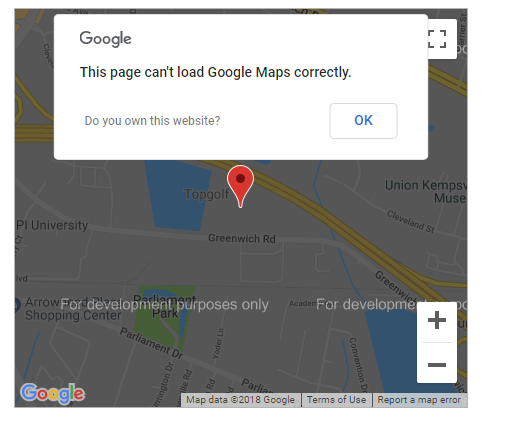 Google Maps Not Loading Properly